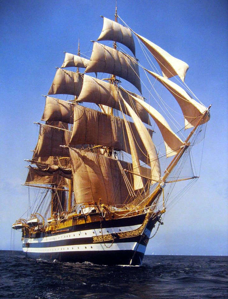 Amerigo Vespucci Tall Ship Under Sail
