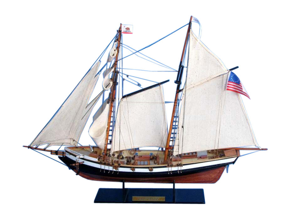 Topsail Schooner “Californian” Wooden Model Ship (1)