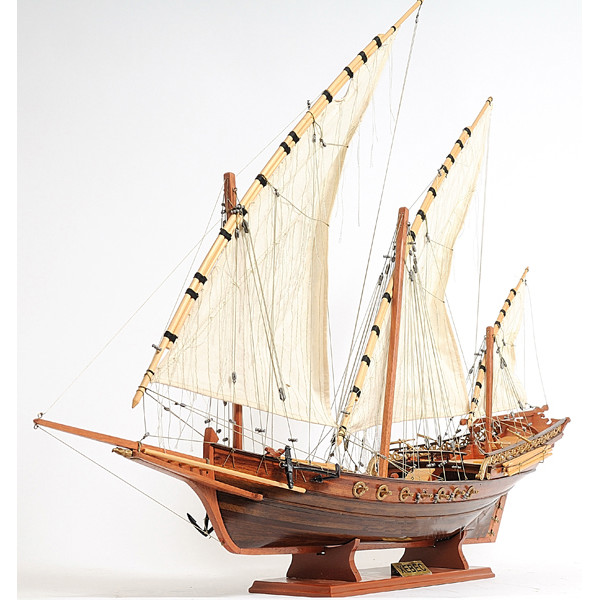 Xebec Wooden Model Ship (2)