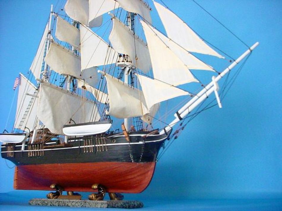 Charles W. Morgan Wooden Boat Model (4)