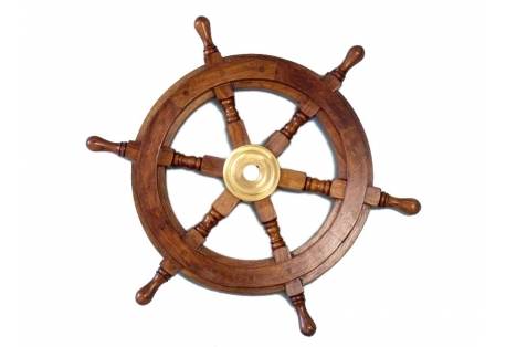 Classic Wooden Ship Wheel Decor